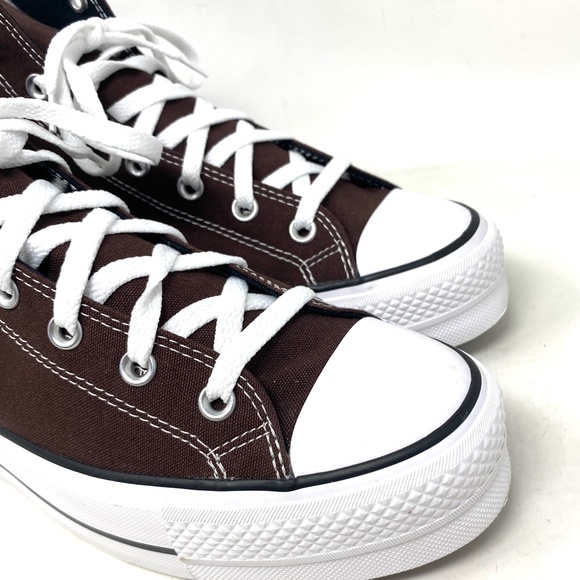 Converse Ctas Lift Platform For Women Brown Canvas Hi Shoes Custom 171209C-BWBW - Picture 4 of 10